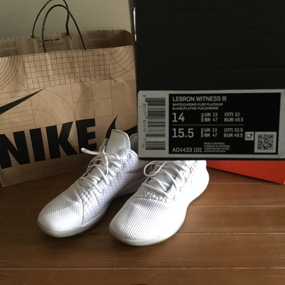 Nike LeBron Witness 3 ‘White Chrome’ RARE Color - Picture 9 of 9